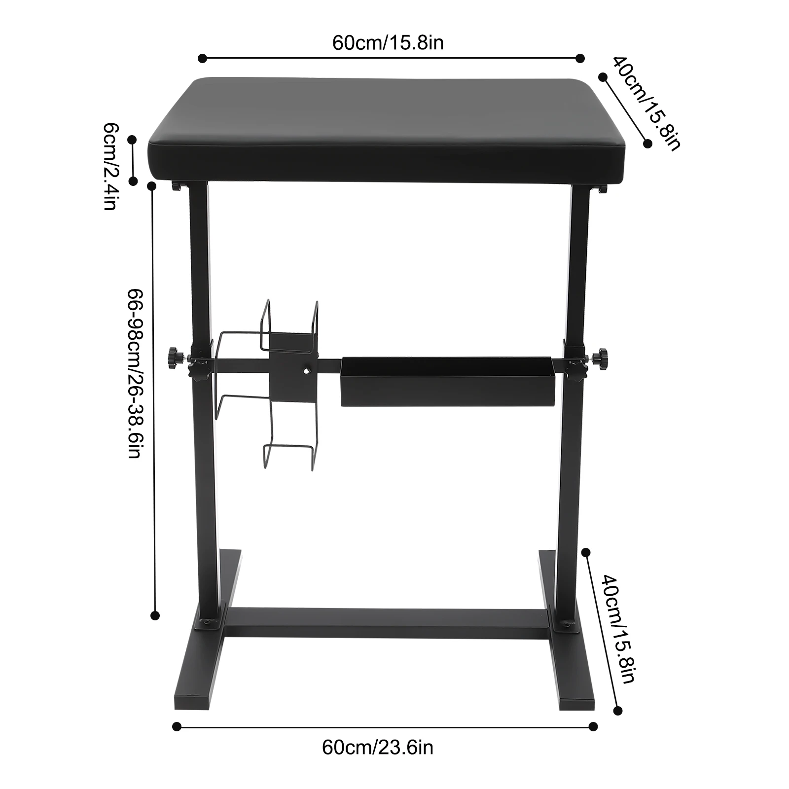 حامل مسند ذراع الوشم، هيكل قوي، دعامة مسند ذراع قابلة للتعديل مع أقدام غير قابلة للانزلاق لوشم الذراع واليد والمعصم #5