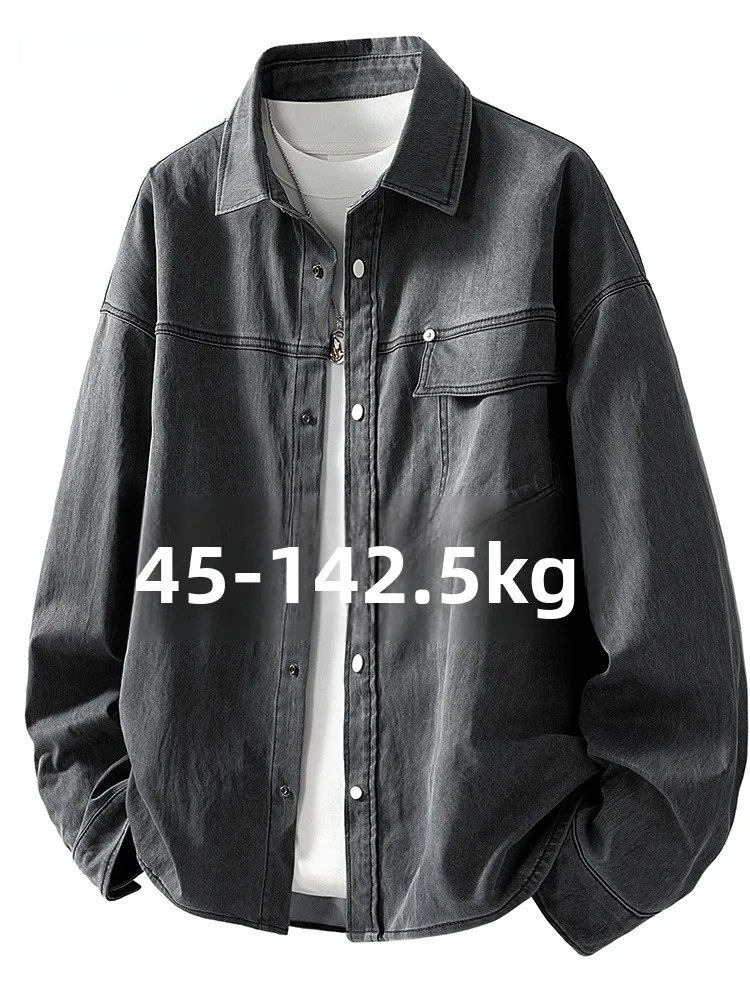 

Мужская одежда большого размера в американском стиле ретро, весна-осень, новая свободная рабочая одежда, модная повседневная длинная куртка Sve irt из полиэфирного волокна