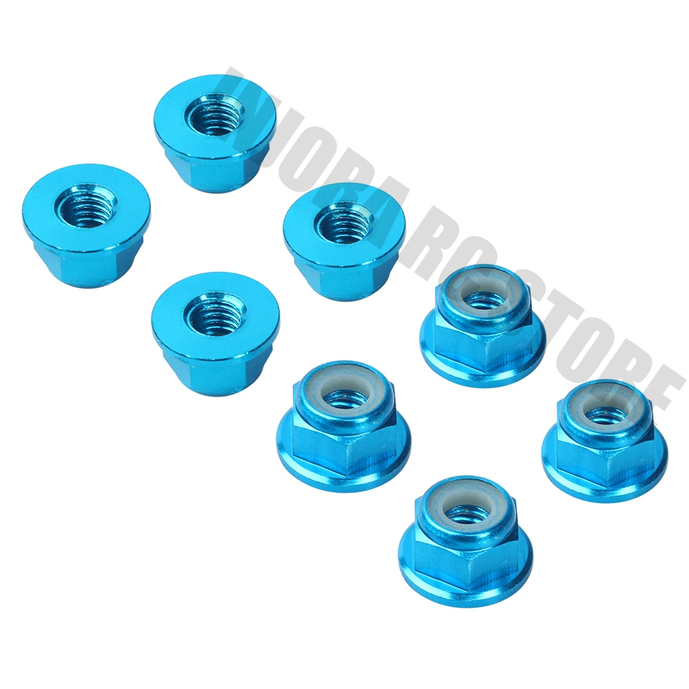 Metal 8Pcs/Set M4 Wheel Hex 4mm Lock Nut for 1:10 RC Rock Crawler TRX-4 Slash 2wd SCTE 4x4 Axial SCX10 90046 D90