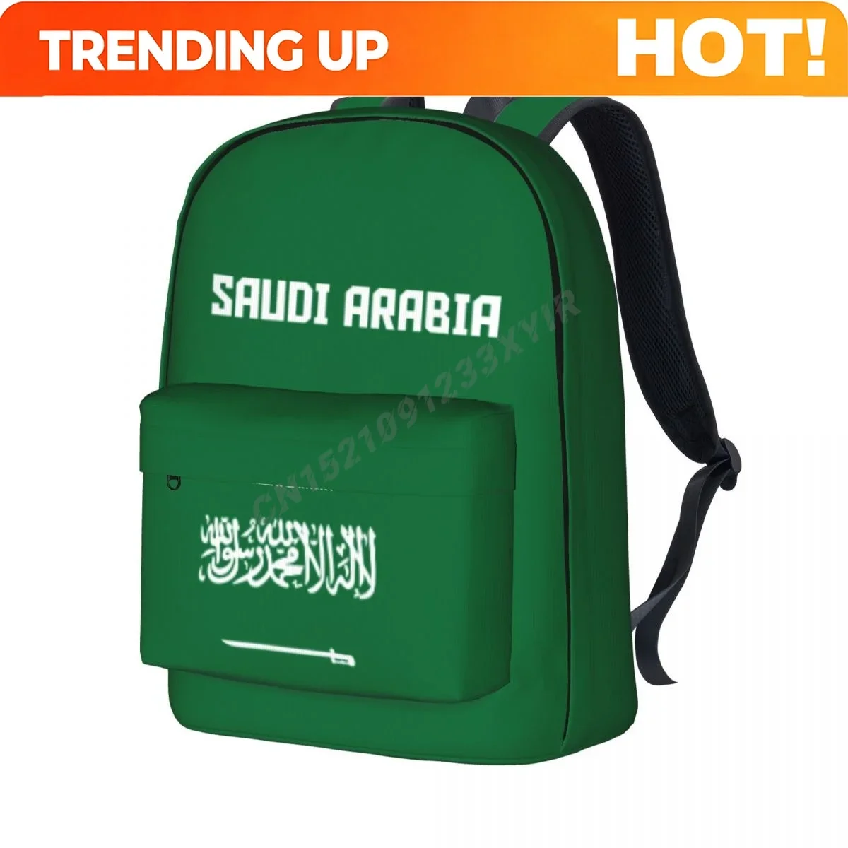 Custom Bag Unisex Backpack Saudi Arabia Flag Saudi Arabian Stitch Schoolbag Messenger Bag Case Laptop Travel Bag Mochila Gift