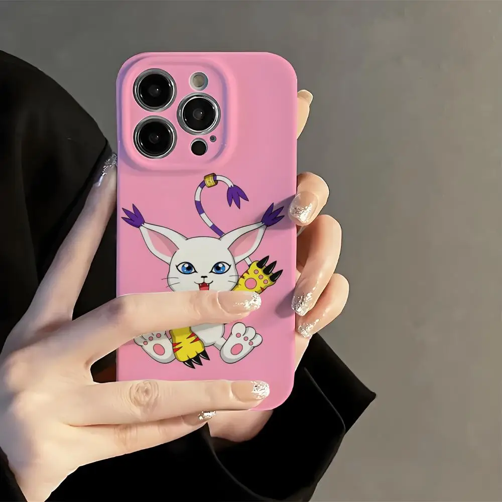 

Digimon Tailmon Angewomon Phone Case Film Korean INS For IPhone 16 15 14 13 12 11 Pro Max Plus Luxury Cover
