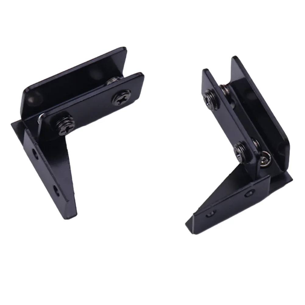 High Quality New Practical Glass Hinges Clips 2pcs Accessories Cabinet Replacement Stainless Steel Door Hardware