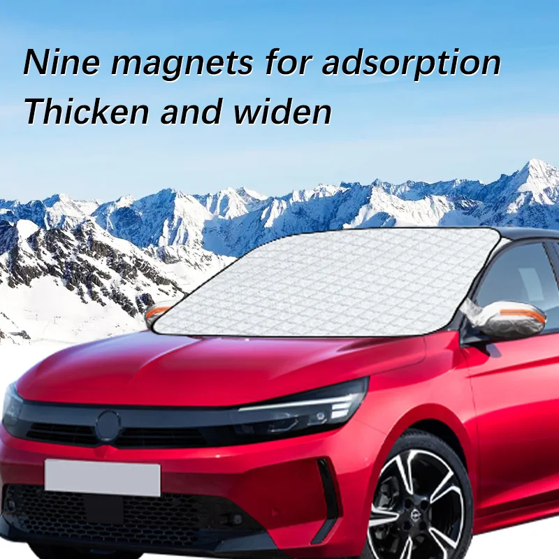 Magnetic Car Windshield Snow Cover Winter Ice-Frost Guard Sun Shade Protector For Opel Corsa 2008-2019 Exterior Accessories