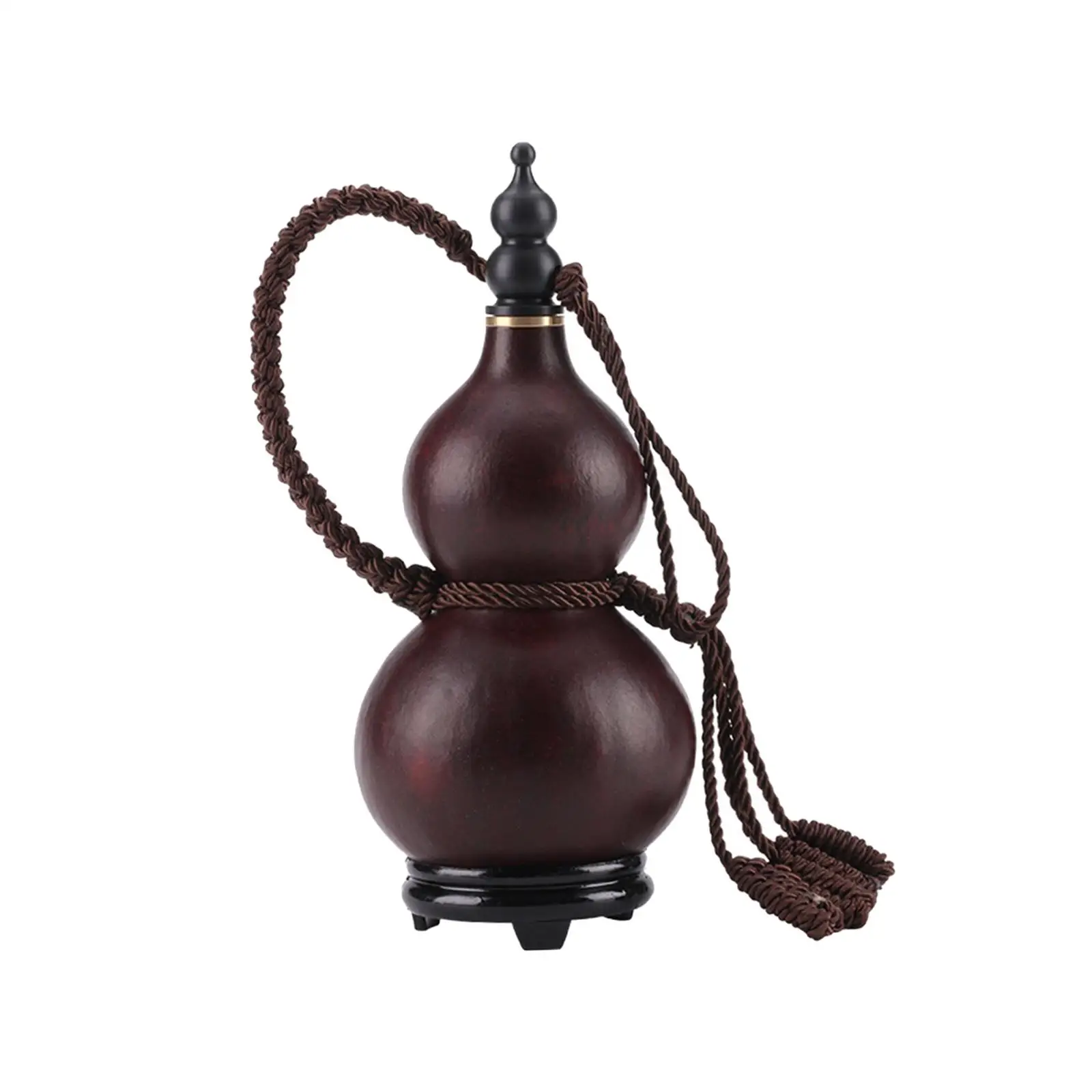 Gourd Water Bottle Chinese Characteristic Carving Crafts Dried Gourd Drinking Bottle for Home Outdoor Craft Camping Ornament