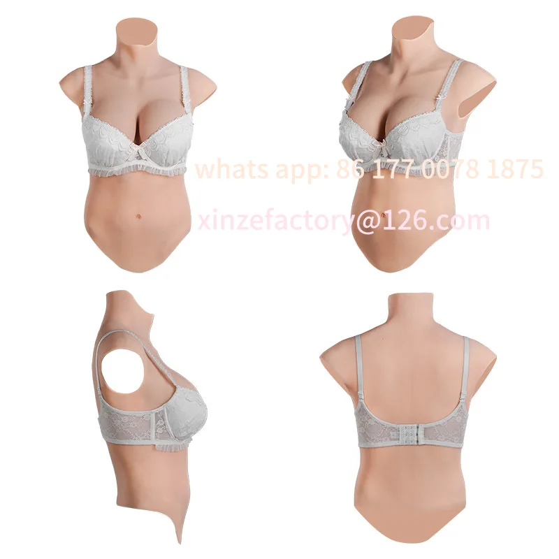 Customizable Oil Silicone Breast Forms with Airbag Repair Belly Breast Silicone Forms Half Body Transgender