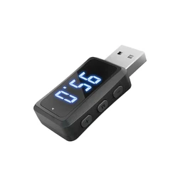 Auto Wireless Audio Bluetooth-compatible 5.3 FM02 Mini USB Receiver LED Display Handsfree Call For Car Kit FM Radio Transmitter