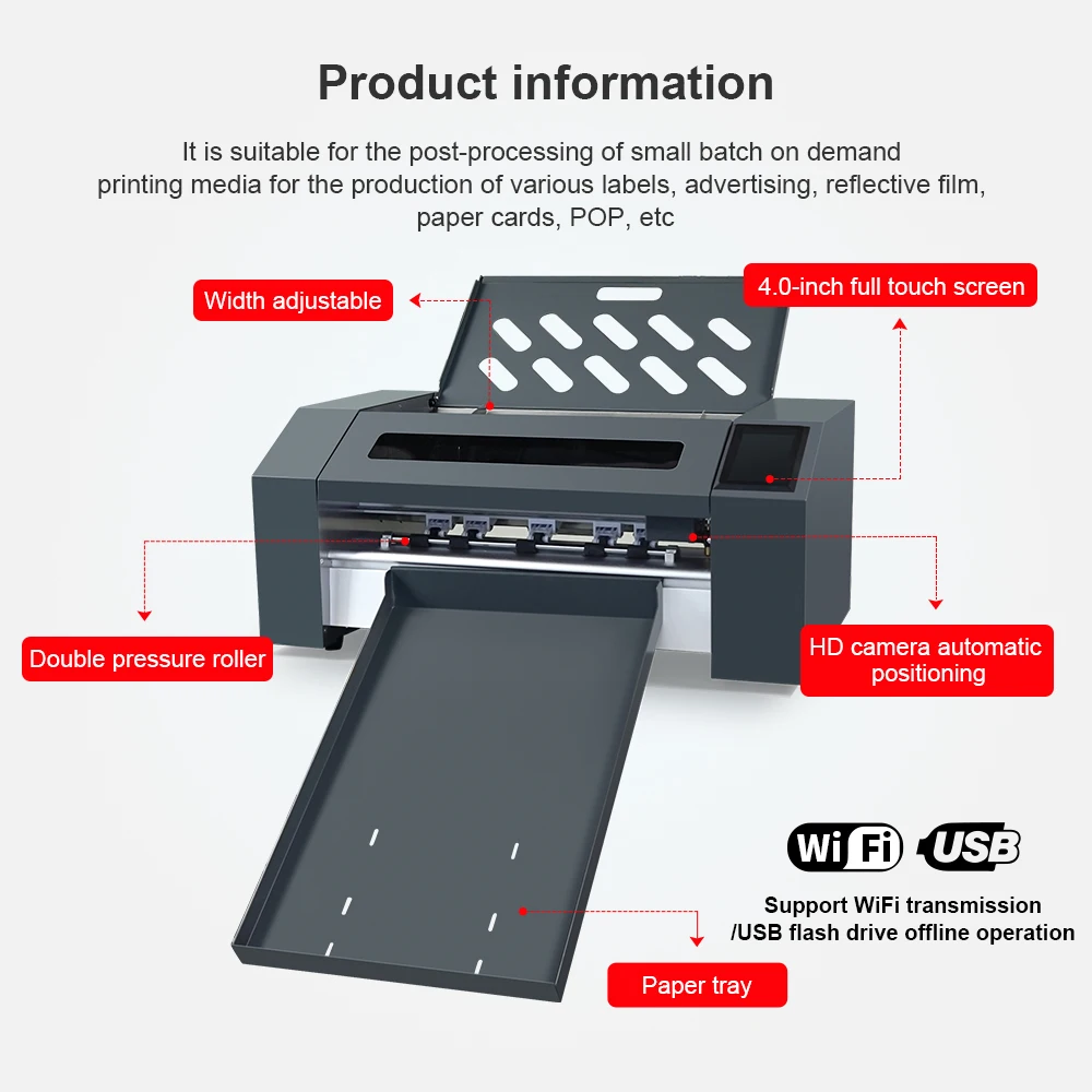 2024 Hot Selling Automatic Sheet Label Cutter Digital Die Cutting Machine/Half Cut Sticker Label Cutting Machine