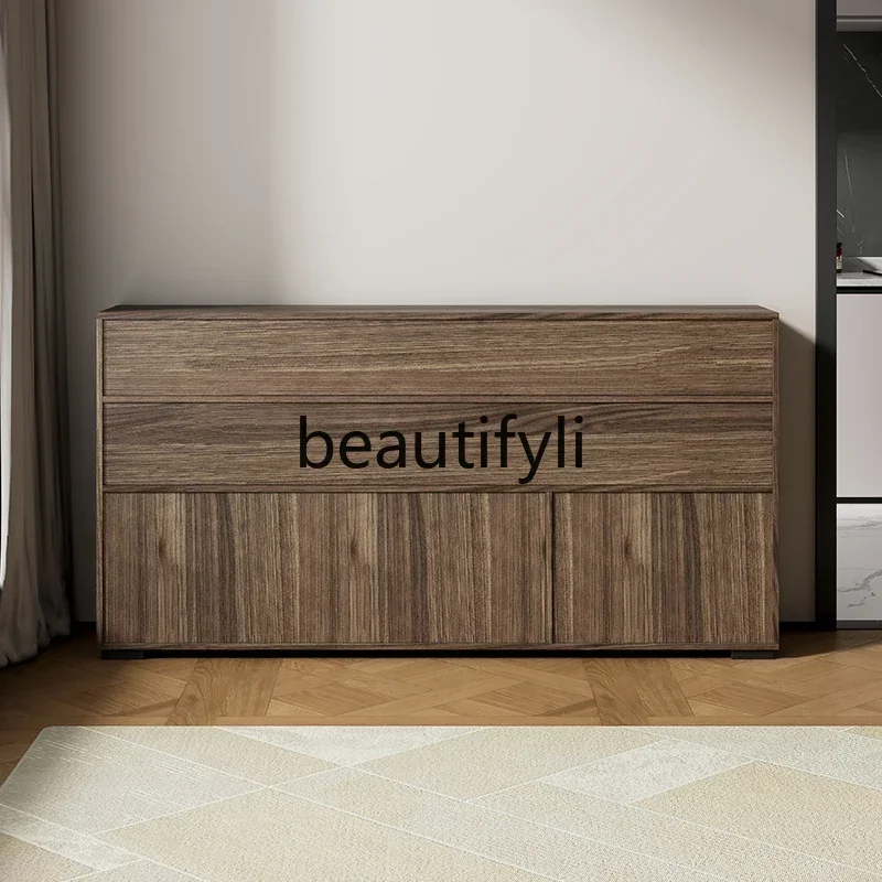 

Asmt14 New Nordic ultra-thin dining side cabinet integrated against the wall modern simple light luxury storage locker