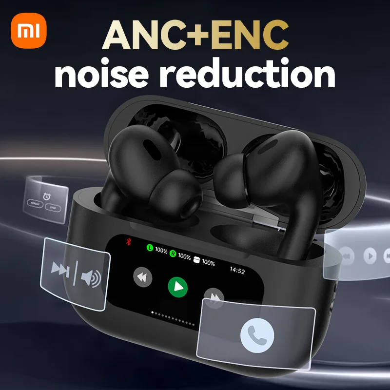 XIAOMI G4 kablosuz Headsest ANC dokunmatik ekran TWS Bluetooth5.3 kulaklık YX30 gürültü iptal kulaklık için Mic ile Android iOS