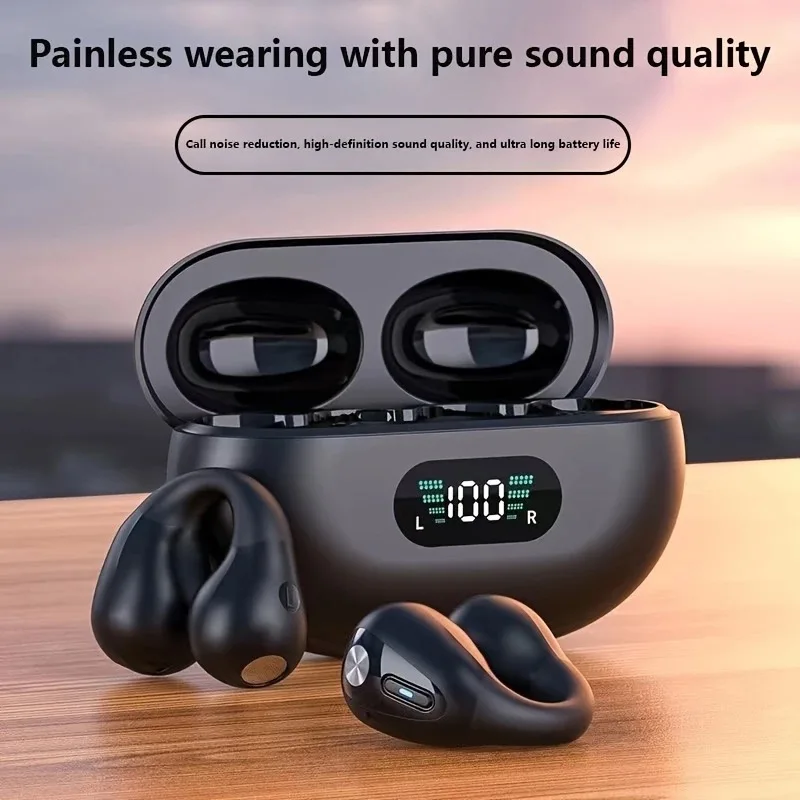 TWS S22 X22 Wireless Headset Earphone Clip Ear Mini Digital Display High Sound Quality Sports True Noise Reduction ANC Bluetooth image 3