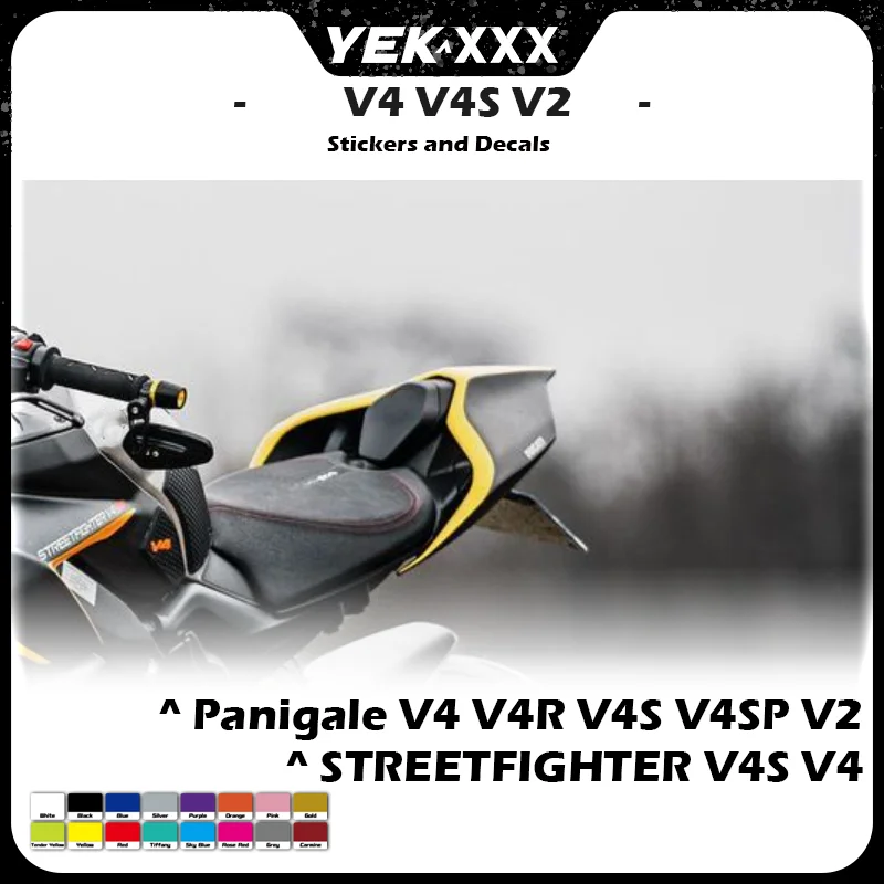 

For Ducati Panigale V4 V4R V4S V4SP V2 V4SP2 Streetfighter V4 V4S V2 Rear Tail Design Line Decal Sticker New Design