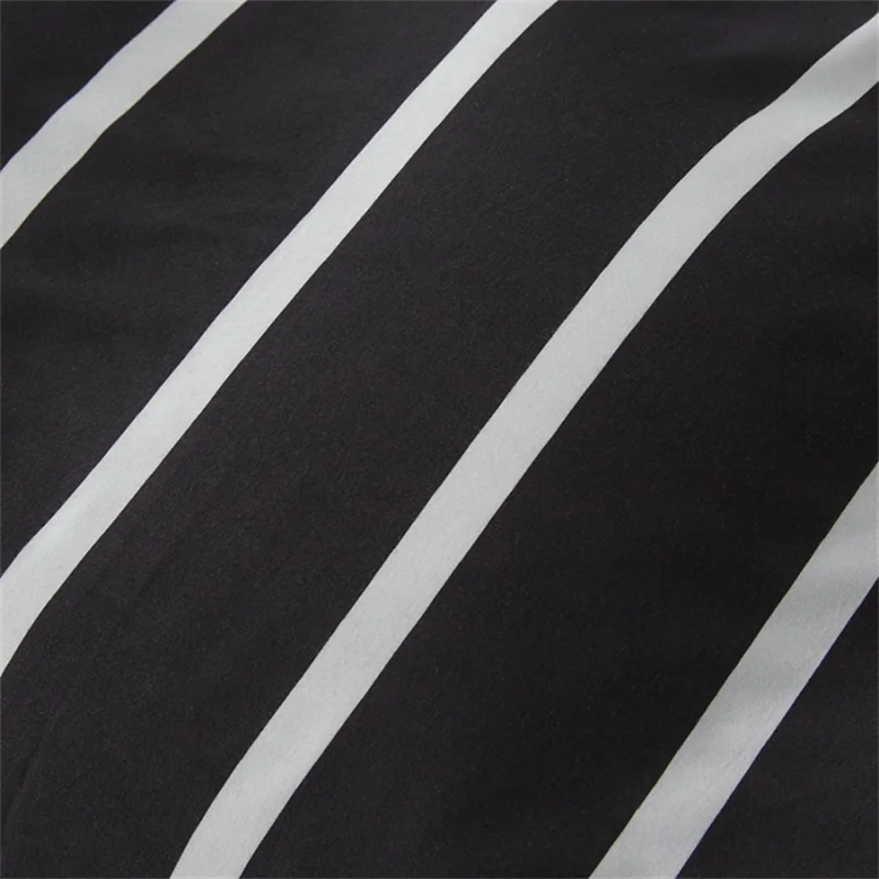 1pc 100% Polyester Duvet Cover Black and White Stripe Printing 150*200 RU Single Quilt Bag Comforter Cover Modern Bed Linens