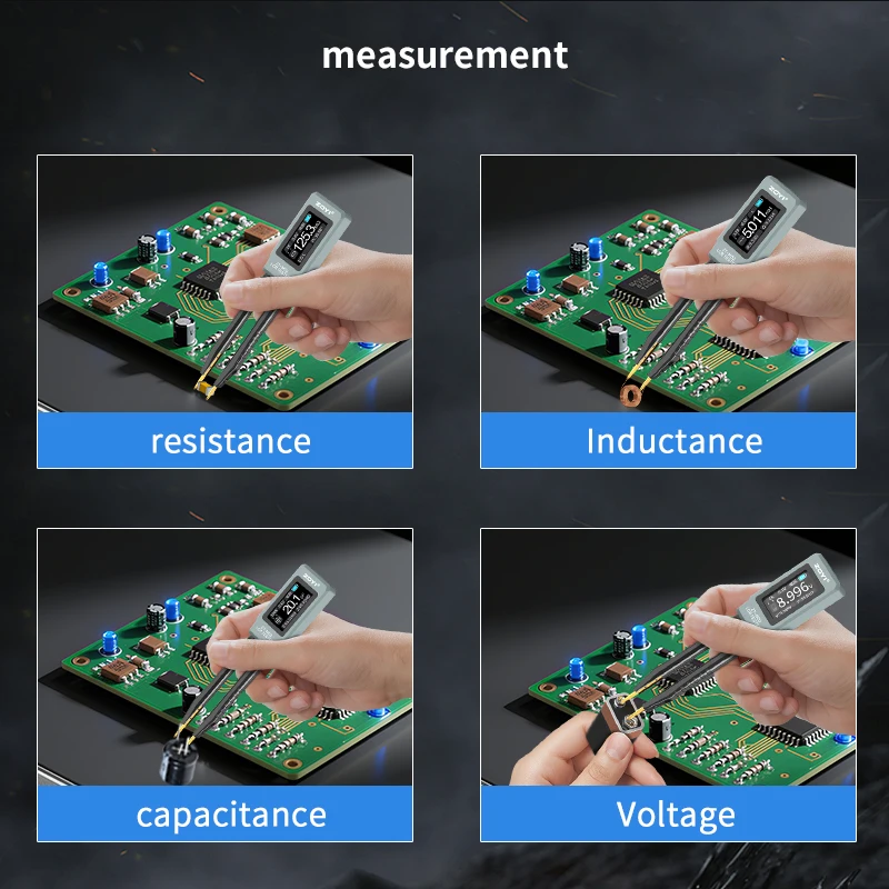 ZOYI MD2 LCR Digital Bridge Tester Intelligent Tweezers - One Click Measure Resistance Capacitance Inductance High Precision