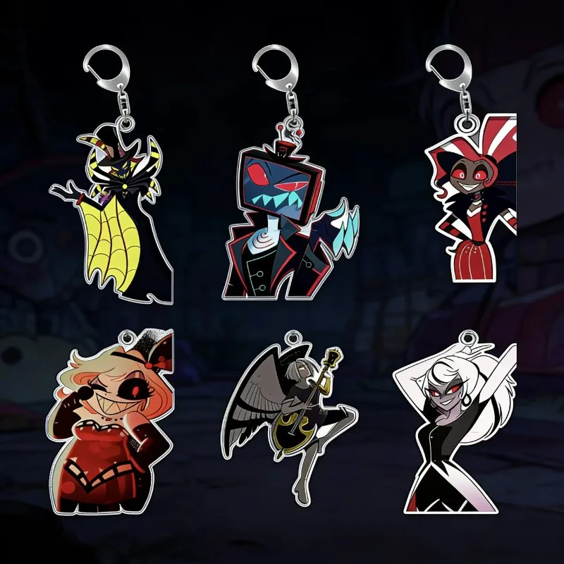

Брелок для ключей по мотивам Hazbin Hotel: Коллекция игрушек Чарли, акриловый защитный чехол ручной работы, подарки для фанатов, коллекционные игрушки