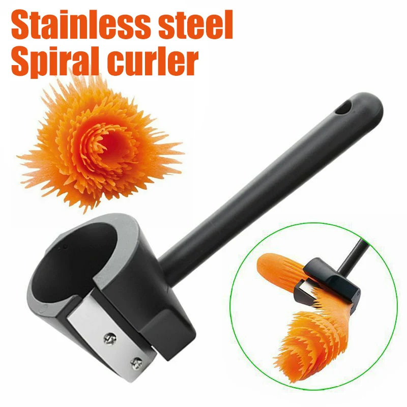 

Fruit Vegetable Creative Plastic Cutter Rotating Peeling Cut Flower Kitchen Cooking Hole Shape Cutter Household Kitchen Gadget