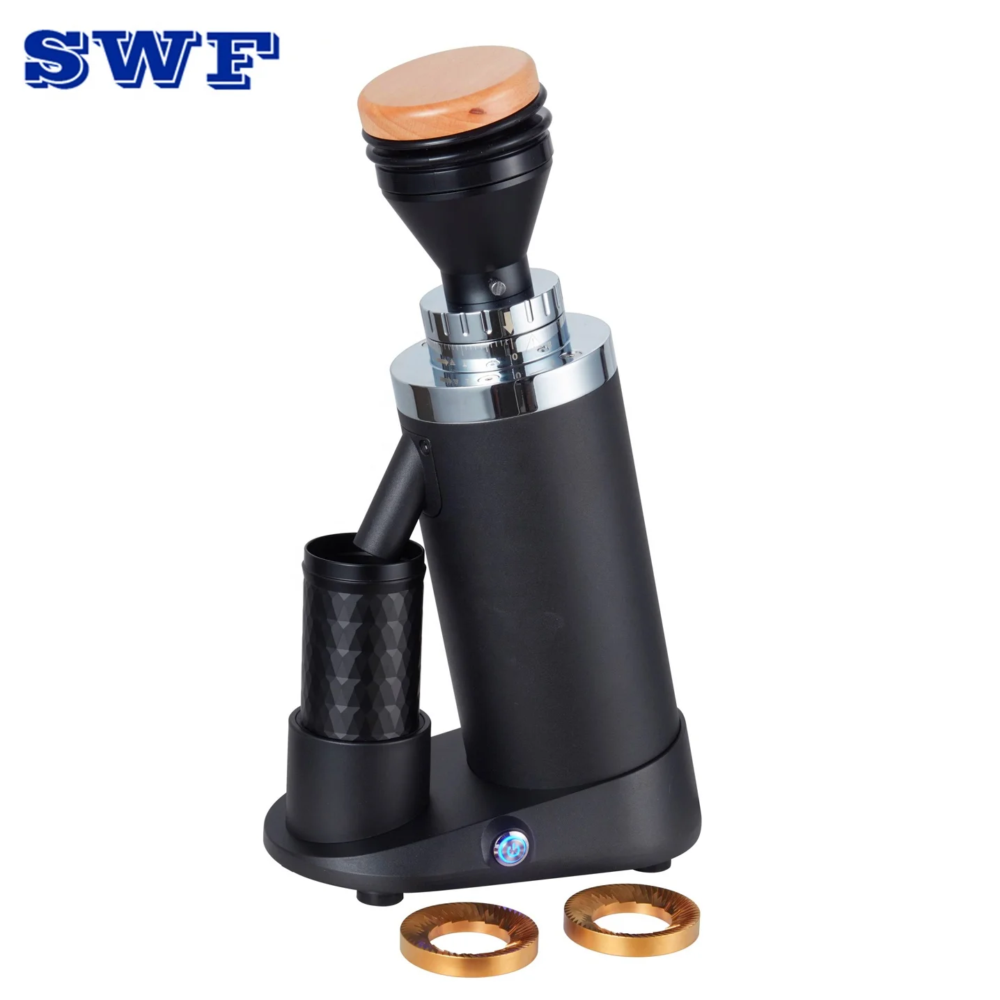 

New Customized LOGO Gen 2 Mill Titanium DF64 Flat Burr 64mm Automatic Electric Coffe Coffee Bean Grinder