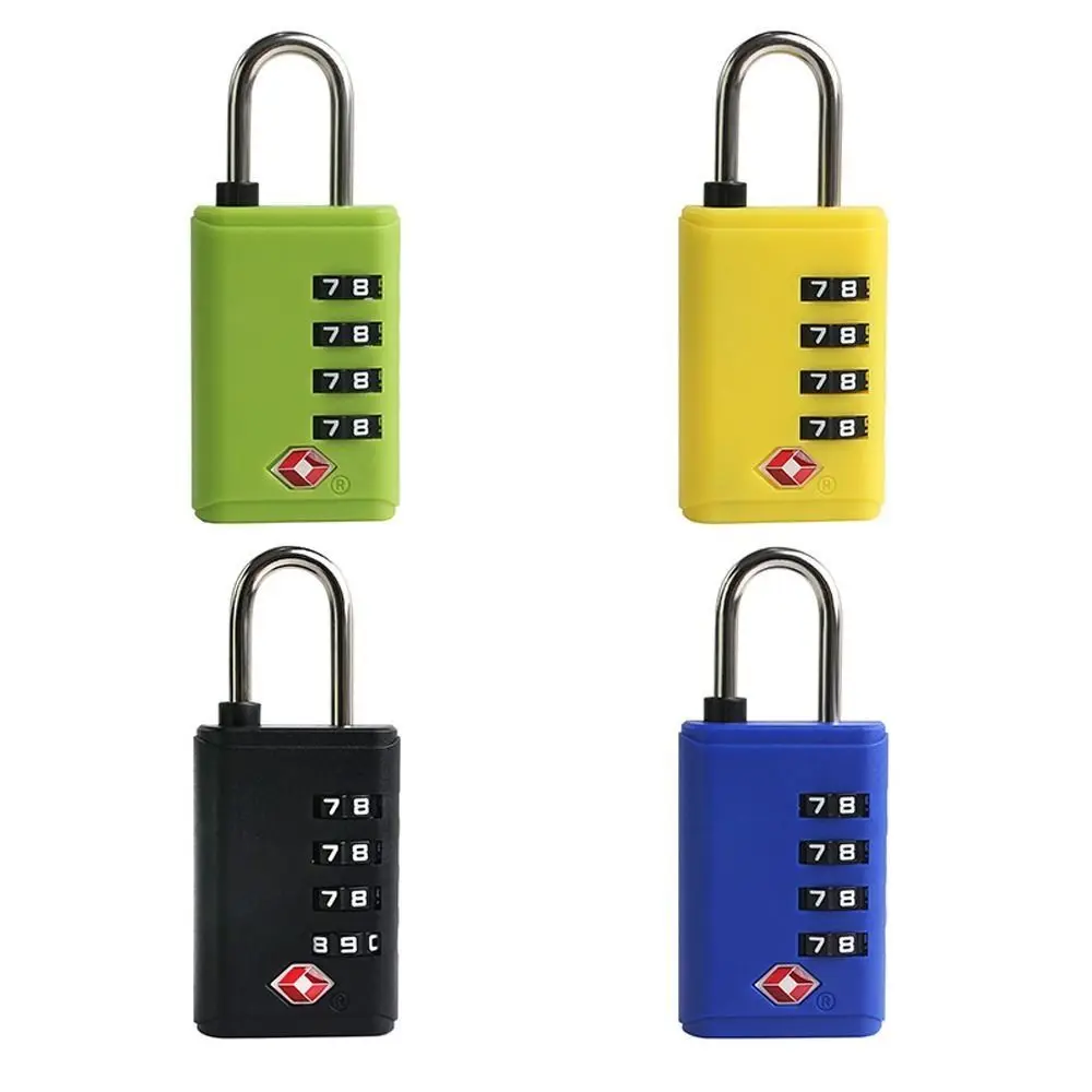 Portable TSA 4 Digit Combination Lock Anti-theft Padlock Suitcase Luggage Coded Lock Security Tool Cabinet Locker Travel
