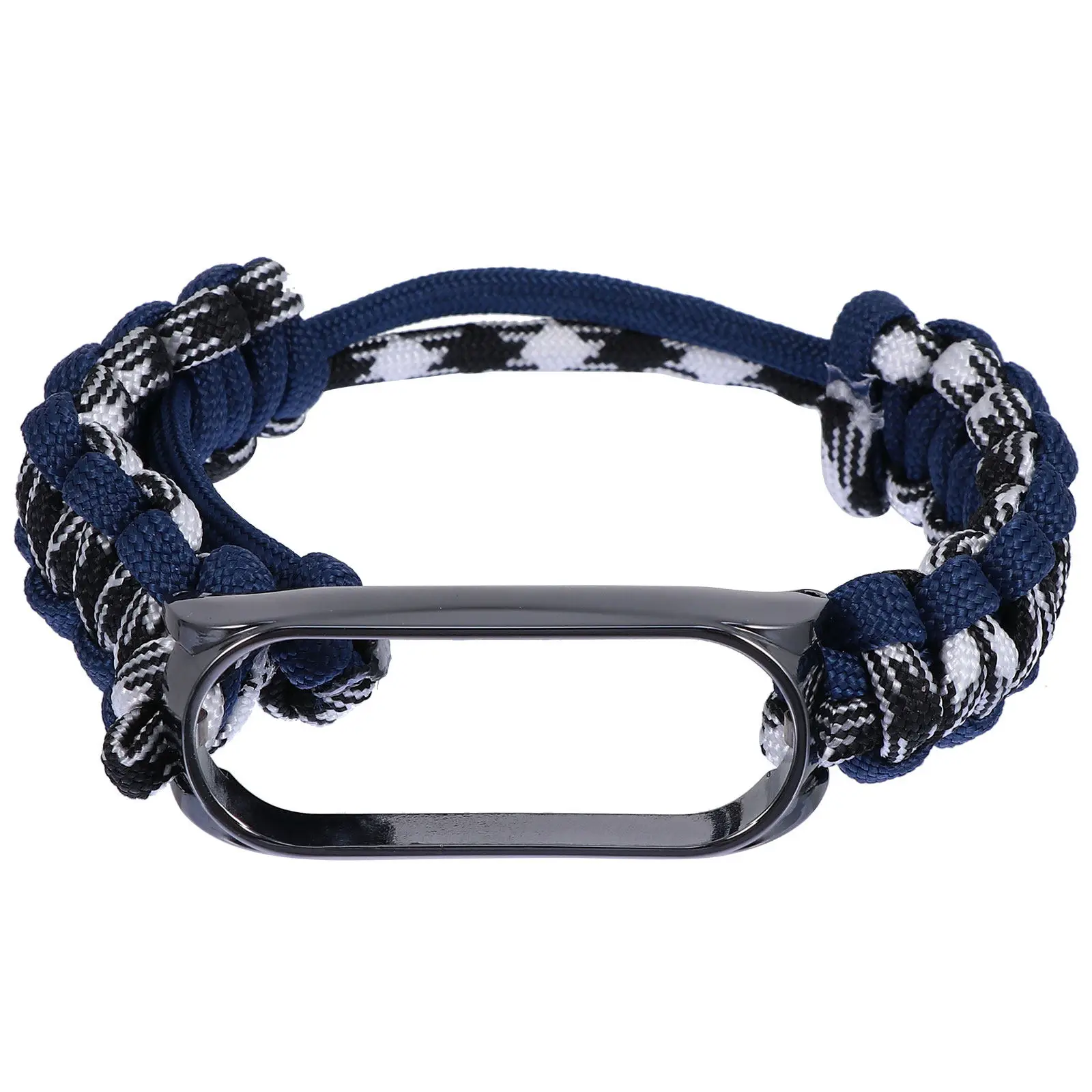 

Navy Blue Floral Pattern Watch Band Zinc Alloy Replacement Strap Adjustable Comfort Fit for Smartwatches Fashion Wristband