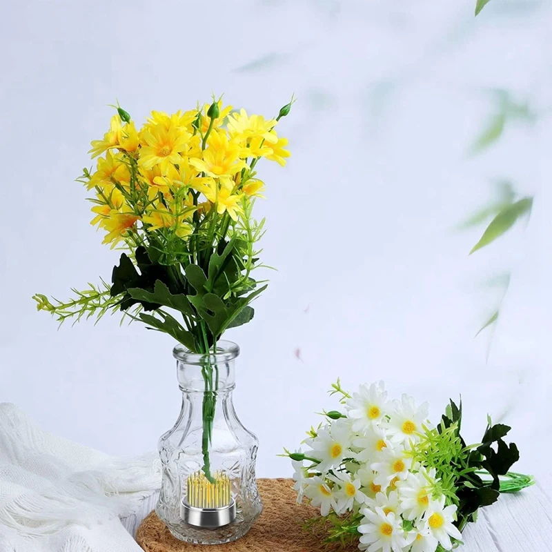 Pin Floral redondo para Arreglo de ranas, herramientas fijas de 0,9 pulgadas, florero, 16 piezas