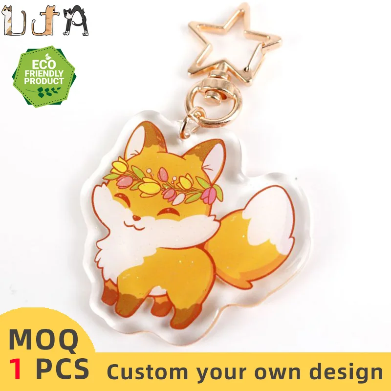 UJA CNC Diamond Cut Card Holder Keychain Display Stand Designer Blank Sublimation Acrylic Airplane Keychains Epoxy Charms