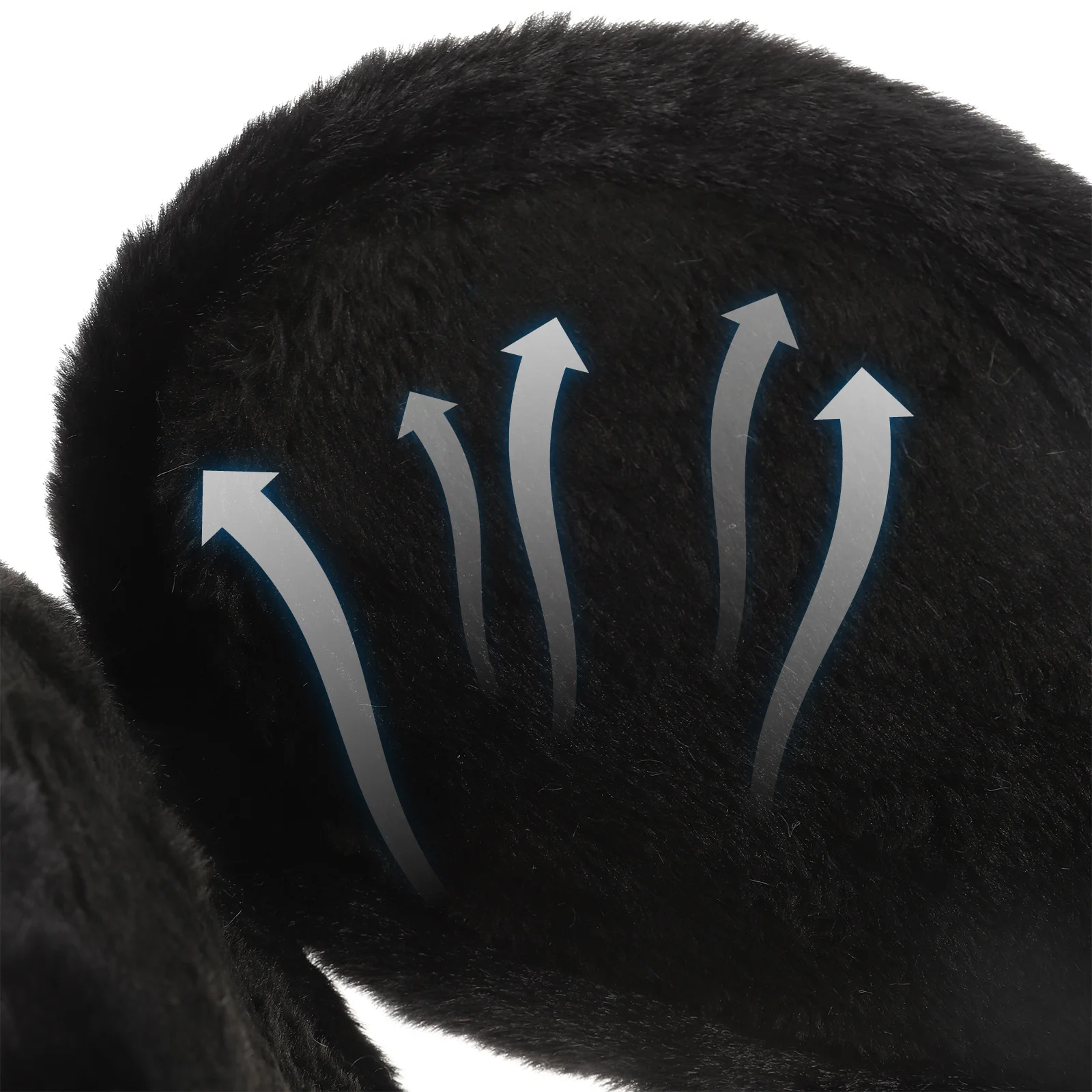 قابل للتعديل محبوك الأذن يفشل الشتاء التبعي للجنسين تصميم فو اصطف تقليم آذان سوداء دافئة مريحة قابل للتعديل محبوك الأذن يفشل