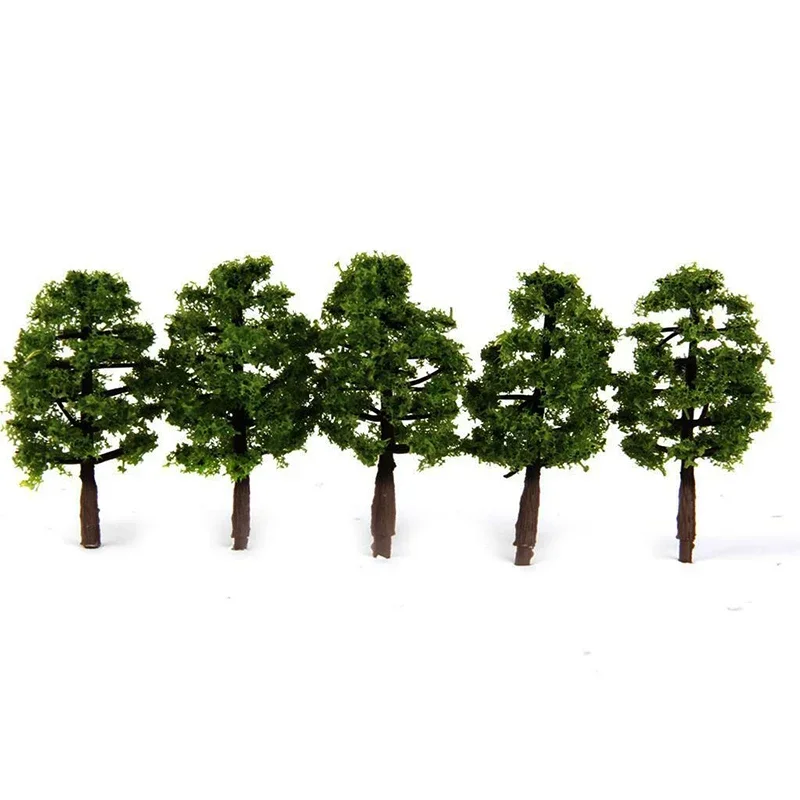 20Pcs 8CM Train Artificial Miniature Tree Plastic Model Scenery Railroad Decoration Building Landscape Accessories Toys