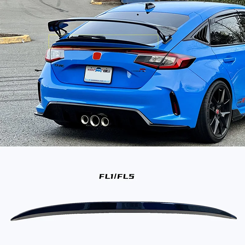 For 11 Generation Honda Civic Hatchback FL1 FL5 Rear Cover MAX Style Spoiler High Quality ABS Material Rear Wing