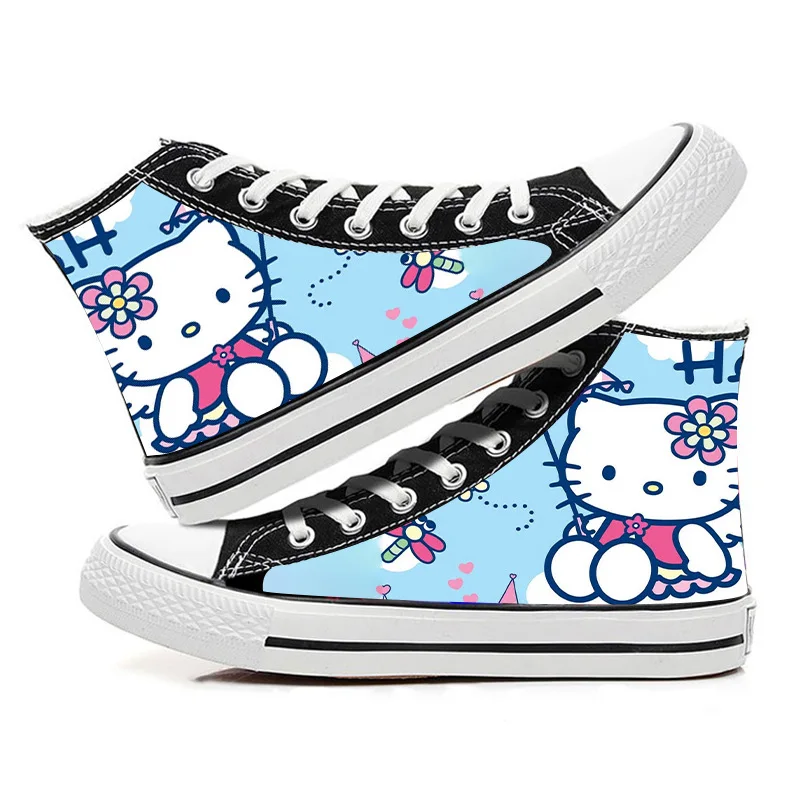 Hello Kitty My Melody Canvas Shoes Cartoon New Summer Thin High-Top Sneakers Students Versatile Casual Shoes