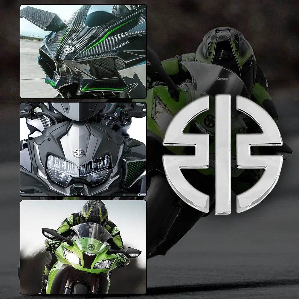 2pc 3D Motorcycle Logo Stickers Emblem Badge Decals Tank Wheel for Kawasaki NINJA Z800 Z900 Z650