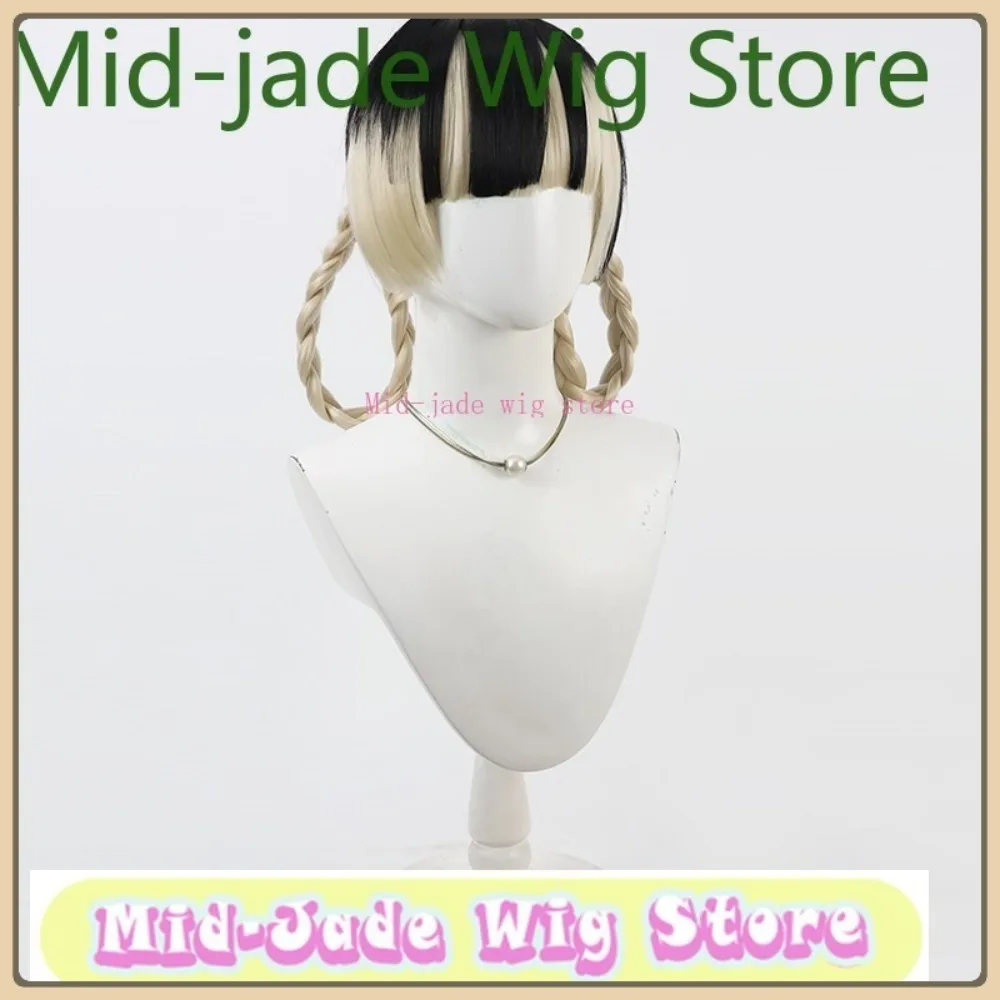 Peruka Mid-jade Wig Store Hololive VTener Juutoku Fuurindou Raden Cosplay Halloween Anime Gra Role-playing Rekwizyty do przebrania