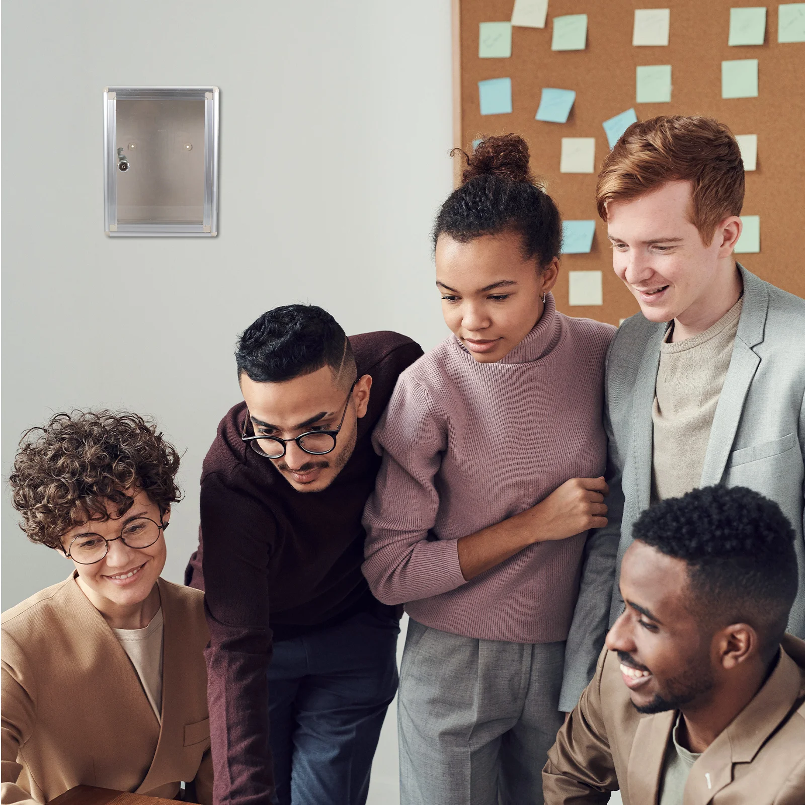 

Suggestion Box Red Aluminum Wall Mounted Lockable Office Complaint Box For Anonymous Feedback Letter Storage Container