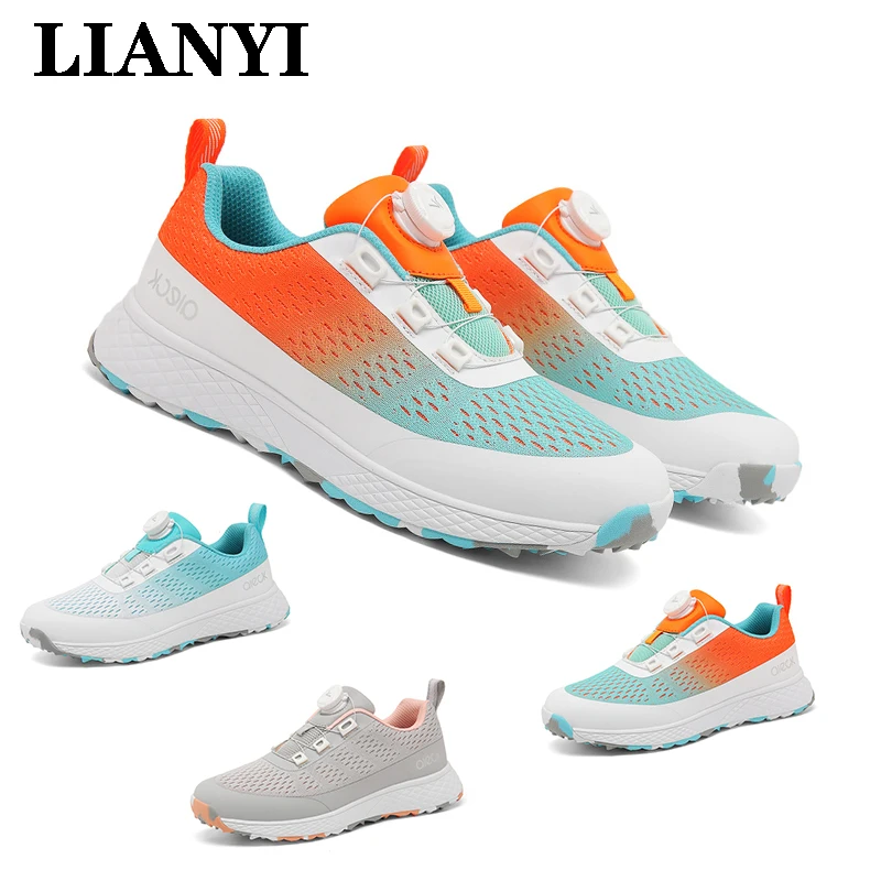 

LIANYI градиент цвета обувь для гольфа для родителей и детей детская женская дышащая уличная обувь для начинающих гольф тренировочная спортивная обувь для гольфа