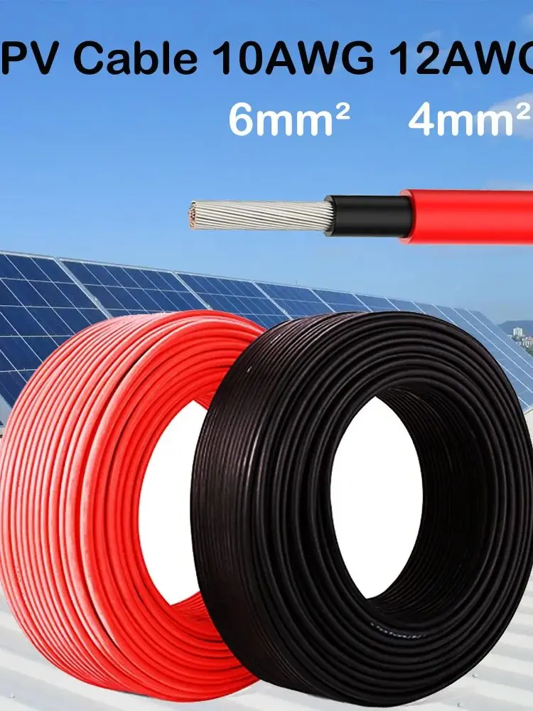 Kabel solarny 4mm2 6mm2 10mm2 16mm2 12AWG 10AWG 8AWG 6AWG, przewód fotowoltaiczny, kabel solarny z miedzi cynowanej, kabel solarny 30m 50m 100m, kabel fotowoltaiczny — zdjęcie 2