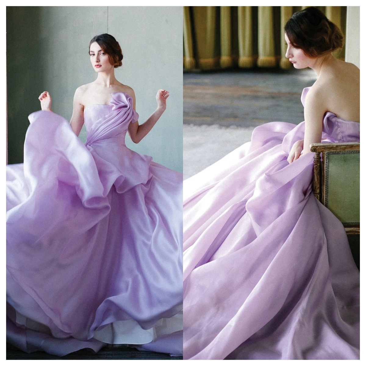 Robe de soirée de luxe en Satin violet, personnalisée, sans bretelles, sans manches, robes de célébrité, pour occasions spéciales, fermeture éclair au dos, moderne