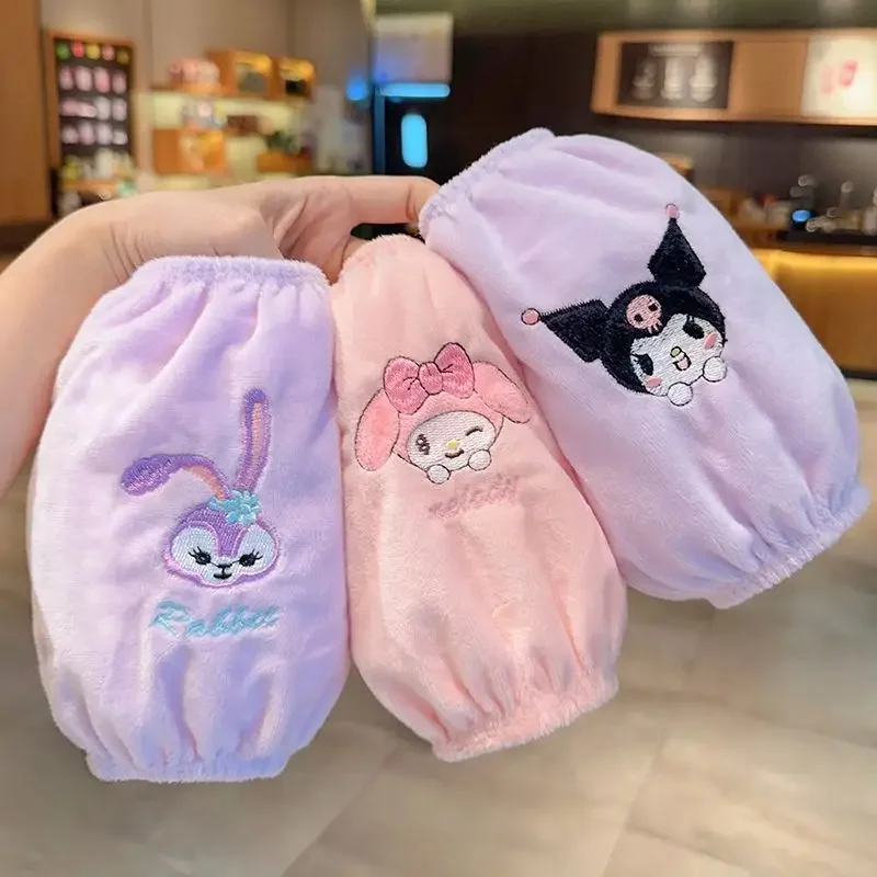 

Sanrio cartoon Kuromi My melody cute winter anti-fouling and stain-resistant mid-length down jacket sleeves for boys and girls
