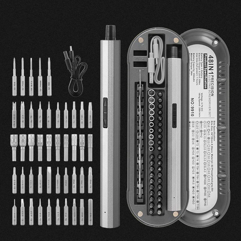 

48-in-1 Mini Precision Electric Screwdriver Set Household Pen-type Screwdriver Suitable for Camera Watch Computer Repair Tools