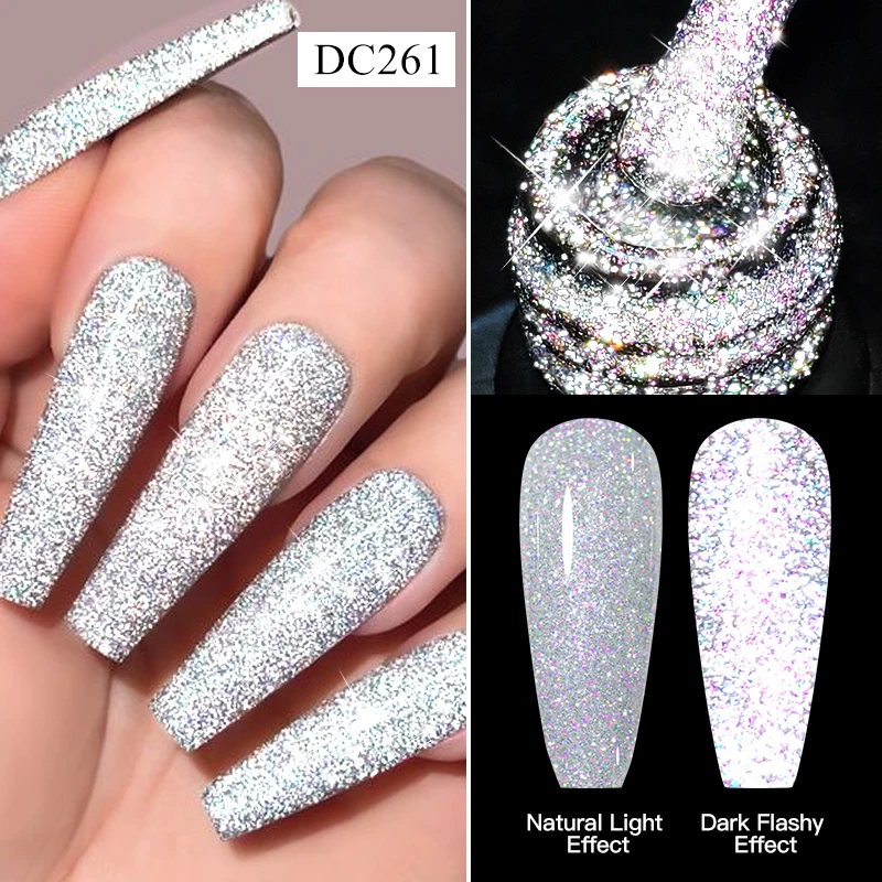 

Mtssii 7ml Reflective Glitter Gel Nail Polish Semi Permanent Shiny Sequins UV LED Varnish Art Semi Permanent Gel For Manicure