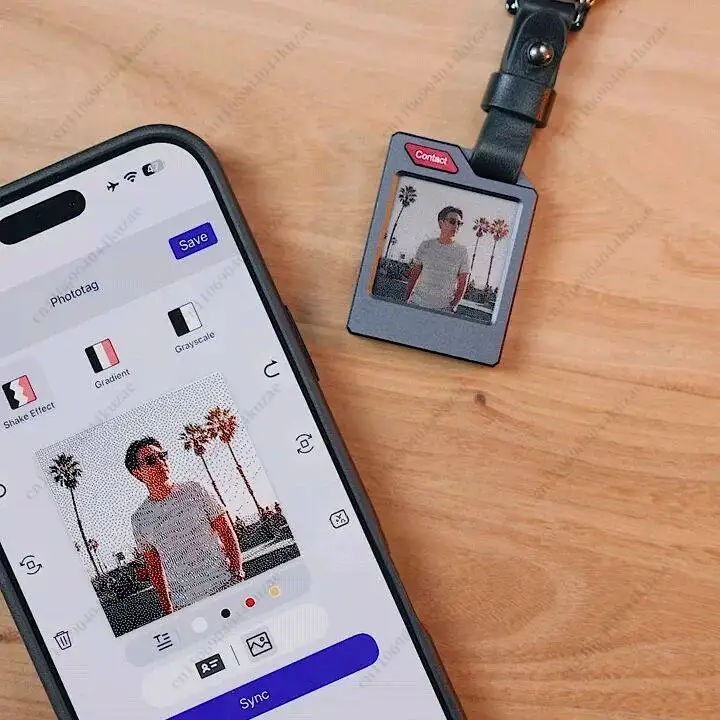 Personalized DIY Ink Screen Keychain, Passive NFC Electronic Tag & Anti-Lost Luggage Pendant