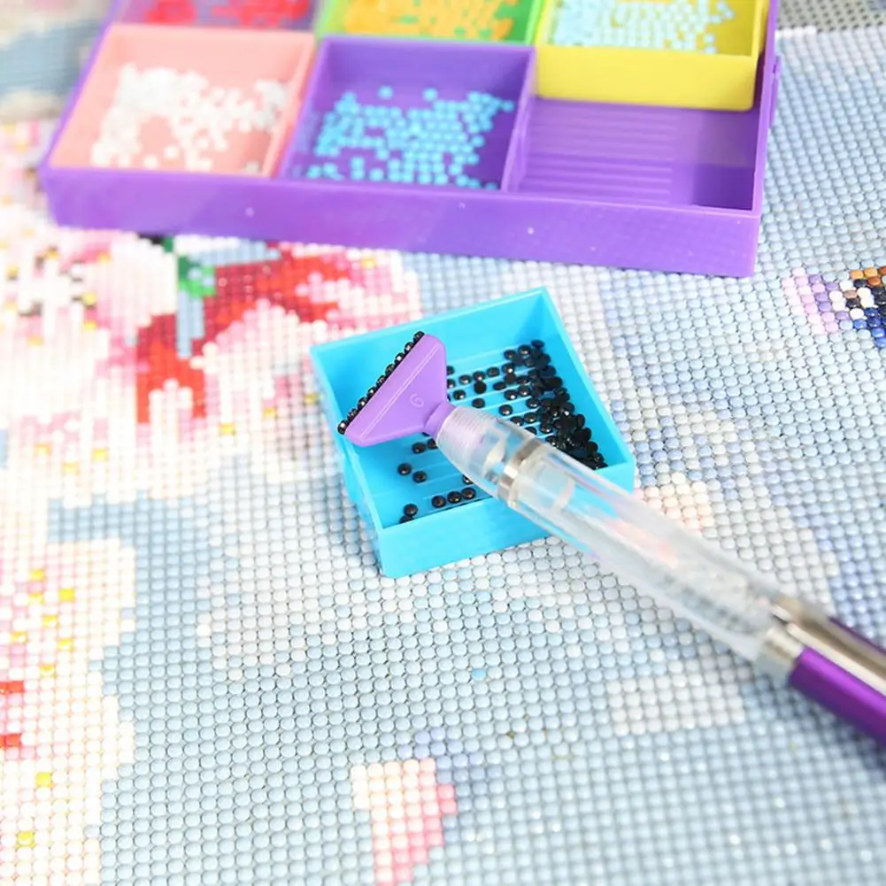 1 Set Drill Pen LED Light Rhinestone Painting Pen Set DIY Rhineston Dotting Pen with Replacement Tips Jewelry Making Drill Pens