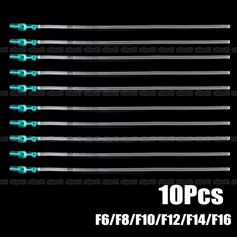 10Pcs F6/F8/F10/F12/F14/F16 Adult/Child Medical Oral Cavity Sterile Pvc Suction Catheter Household Manual Sputum Aspirator Tube