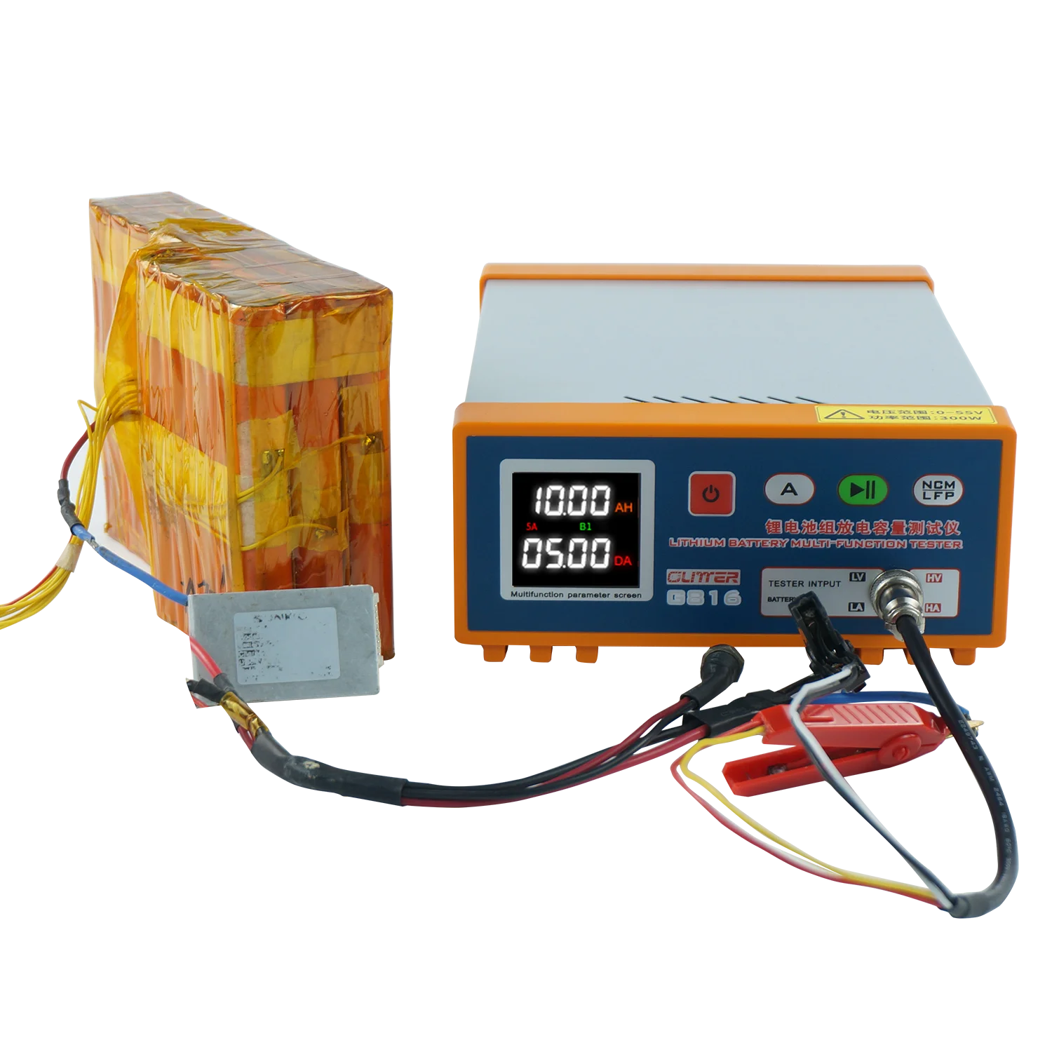 Tester di capacità della batteria da 55 V/84 V G816, analizzatore di scarica digitale per batterie al litio NCM/LFP con schermo LCD