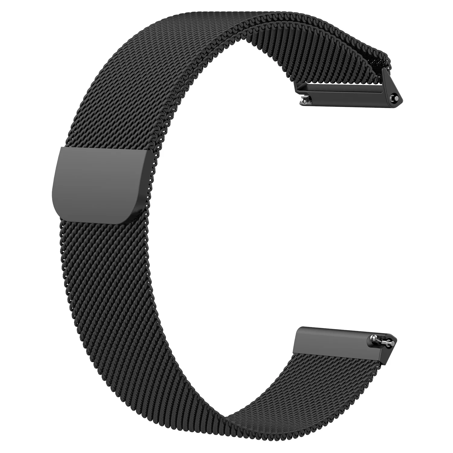 

Stainless Steel Milanese Watch Strap for Fitbit Versa, Magnetic Lock Wristband Replacement - Size: S / Black