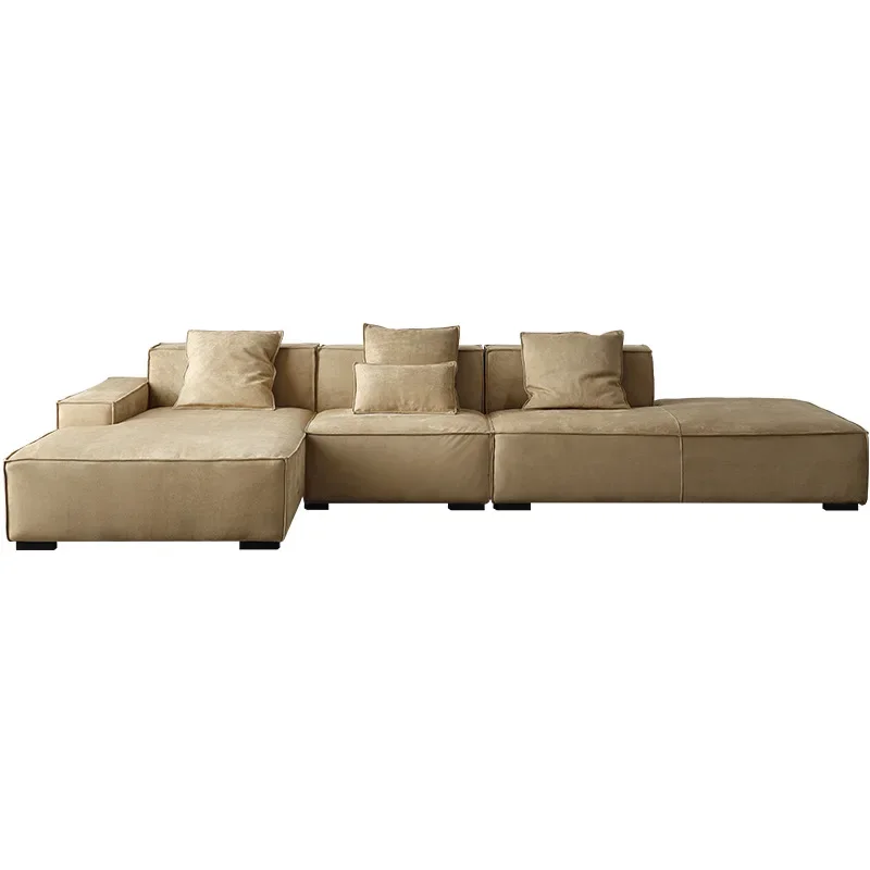 Italian minimalist living room designer latex modern minimalist combination princess tofu block fabric sofa