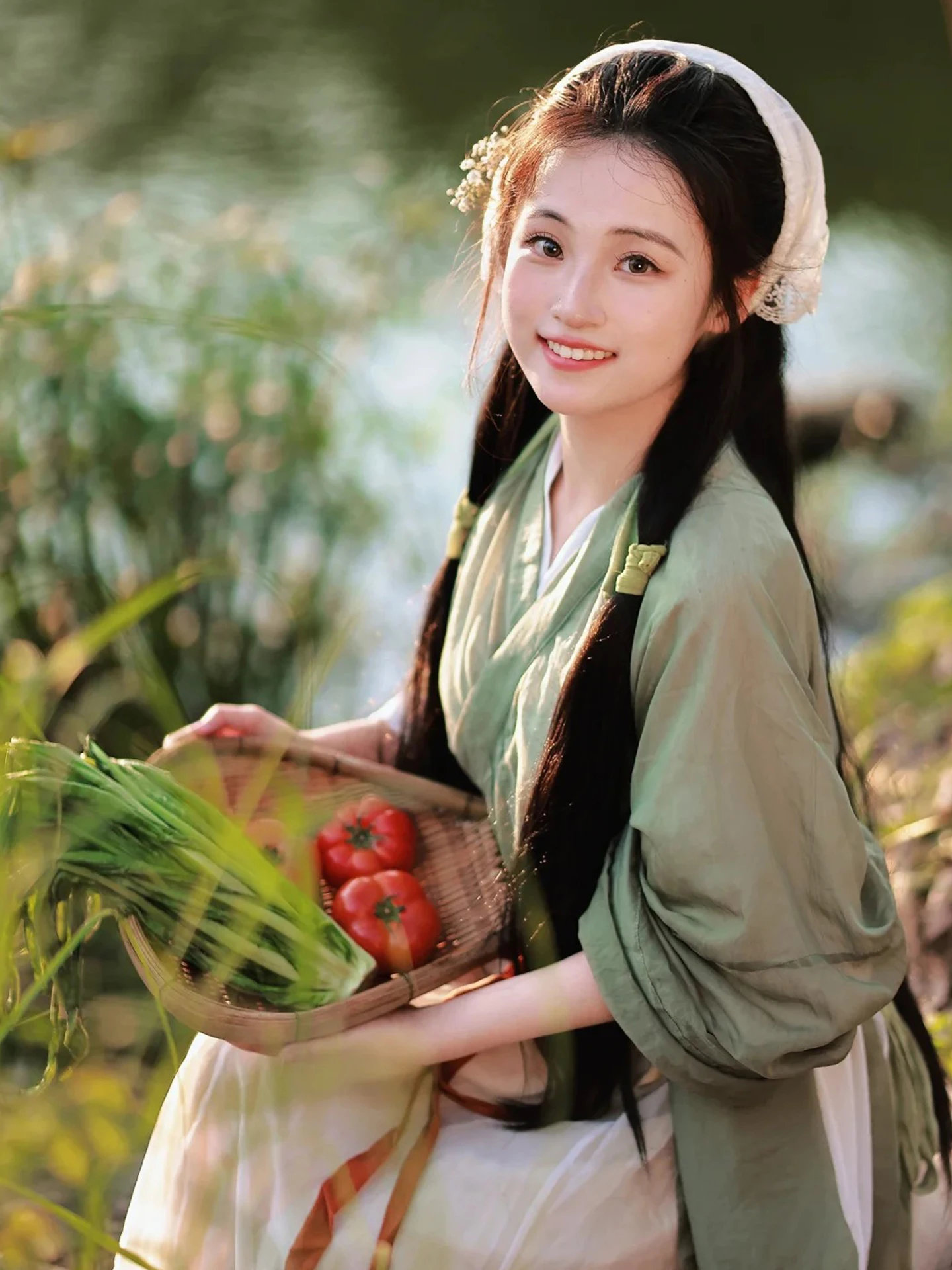 

New 2026 Hanfu Women's Traditional Farming Style Song Dynasty Waist-Length Collared Tea Picking Fairy-Like Ancient Costume