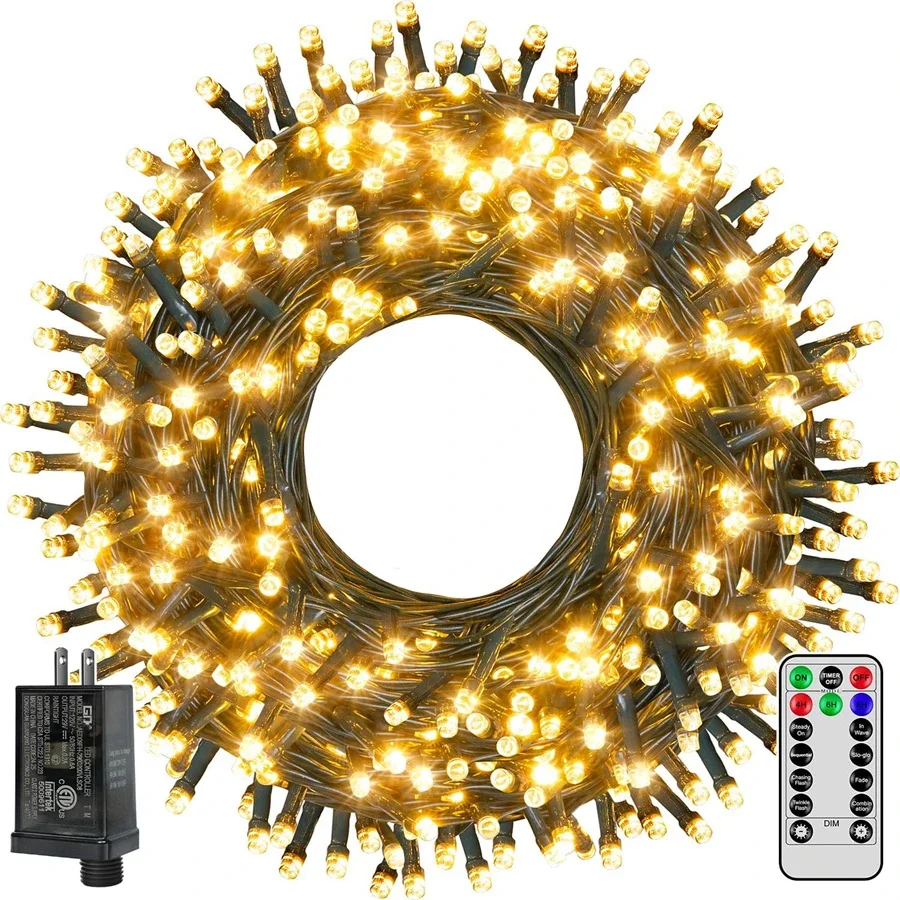 

10M 20M 50M 100M Christmas String Lights With Remote Outdoor Wedding Party Garland Light Christmas Tree Twinkle Fairy Light