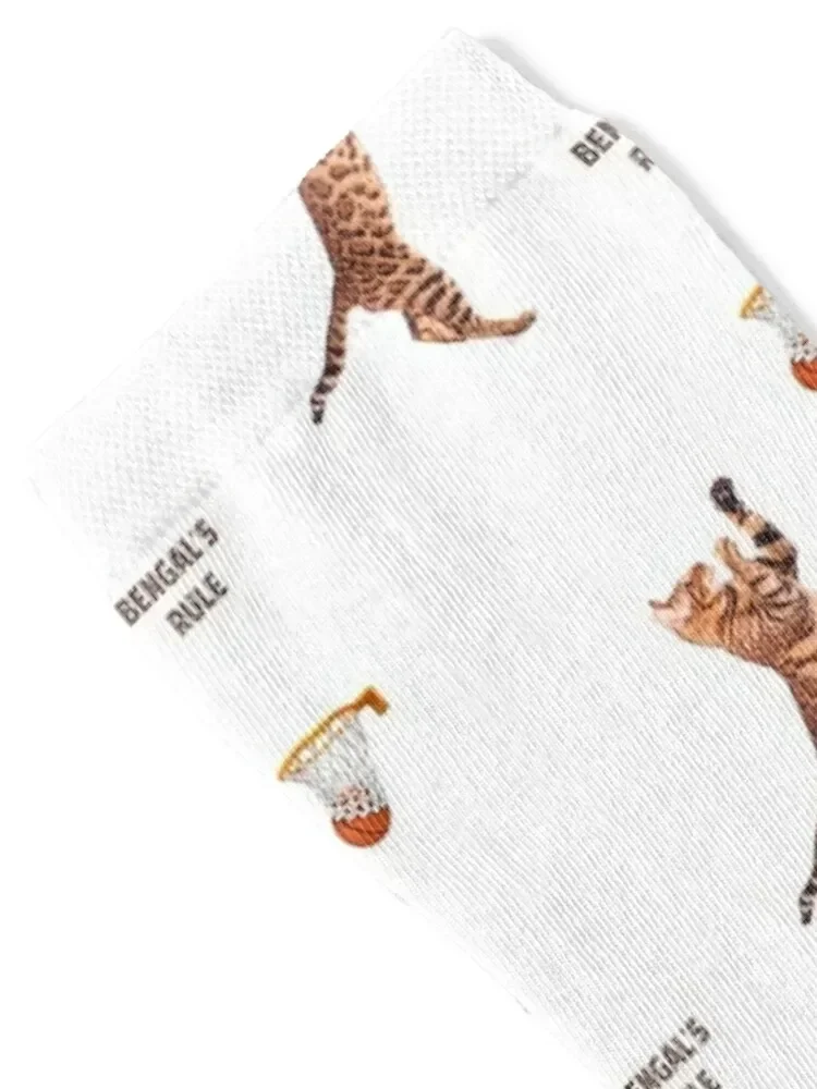 BENGAL CAT RULES - BASKETBALL Socks Running cartoon Socks For Man Women's