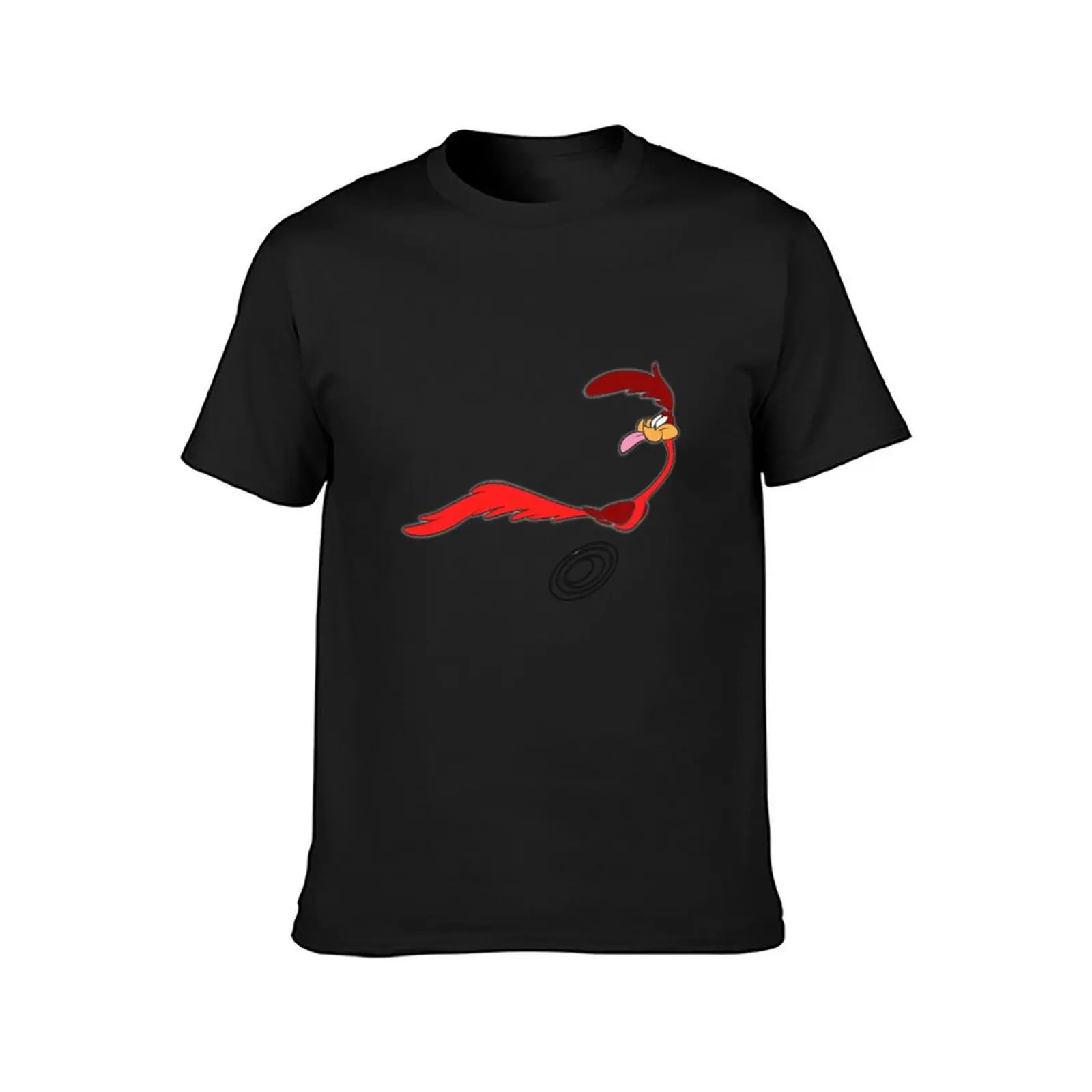 red roadrunner T-Shirt vintage clothes plus size tops tops oversized t shirt men