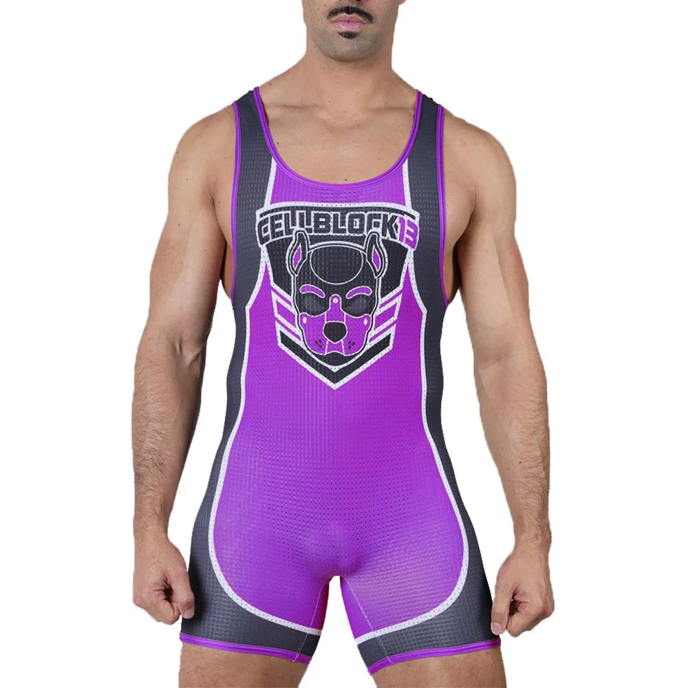 Men's Wrestling Singlets Suit Professional Coverall Training Competition Freestyle Wrestling Suit Comfortable Sleeveless Outfit