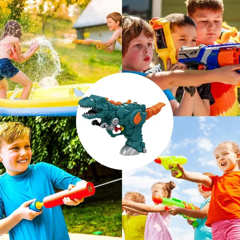 Dinosaur Squirter Long-Range Outdoor Squirt Toy Long-Range Water Squirters Toys Backyard Beach Water Squirter High Capacity