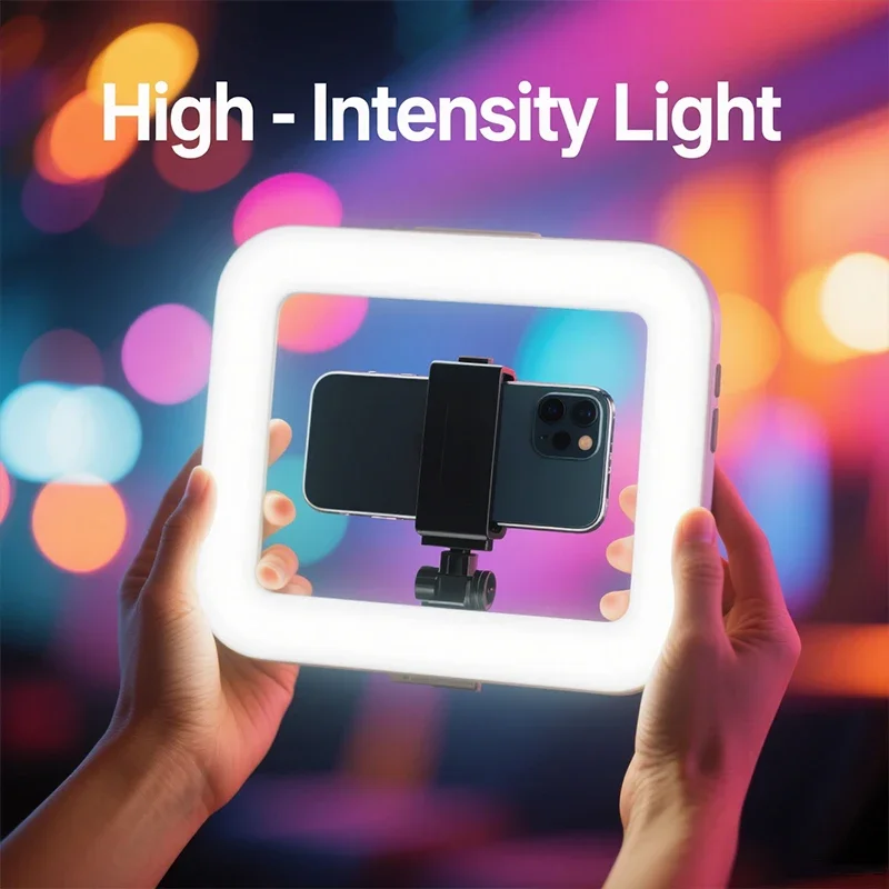 

Портативная кольцевая LED-лампа с функцией зарядки, для мобильных телефонов, прямых трансляций, фотосъемки, настольная, в форме кроличьей клетки, для селфи.